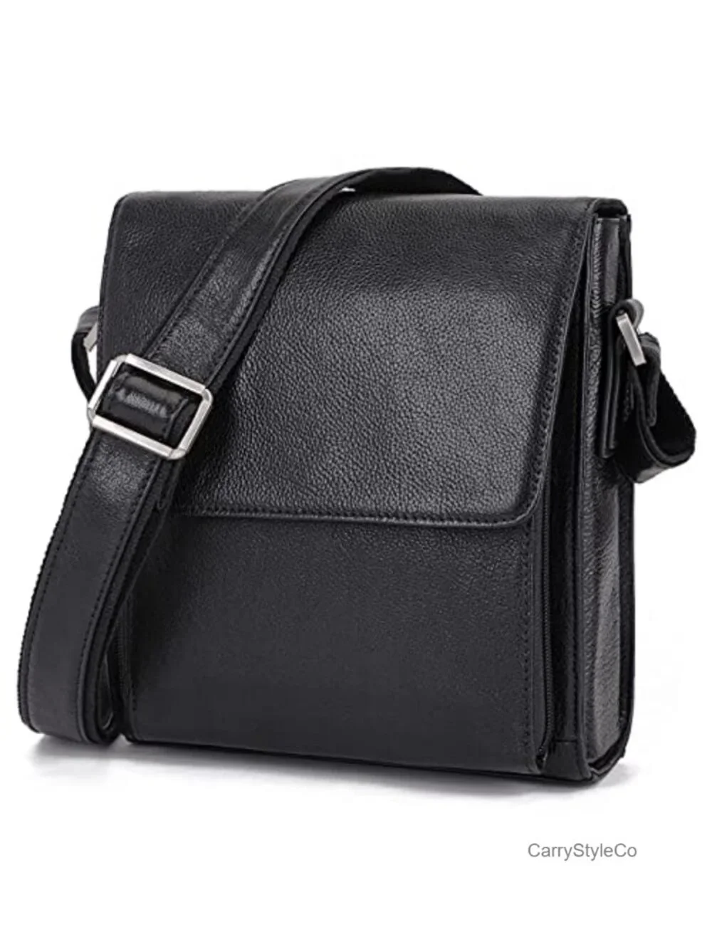 Genuine Leather Crossbody Messenger Bag for Men Work Travel